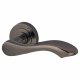 Black Nickel Scroll Door Handles on Round Rose - Scarlett Range
