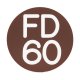 Fire Door Sign - Self Adhesive - 25mm Diameter - Rigid Plastic - Brown
