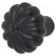 Flower Round Cabinet Knob - 30mm Diameter - Black Iron
