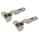 CLIP Top Angled Soft Close Cabinet Hinge - 30° - Overlay - Zinc Plated - Pair