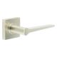 Satin Nickel Fire Rated Door Handles on Square Rose - Knightsbridge Range