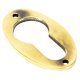 Oval Escutcheon - 51 x 31mm - Euro - Aged Brass