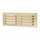 Hooded Louvre Vent - 242 x 89mm - 3973mm² Free Air Flow - Polished Brass