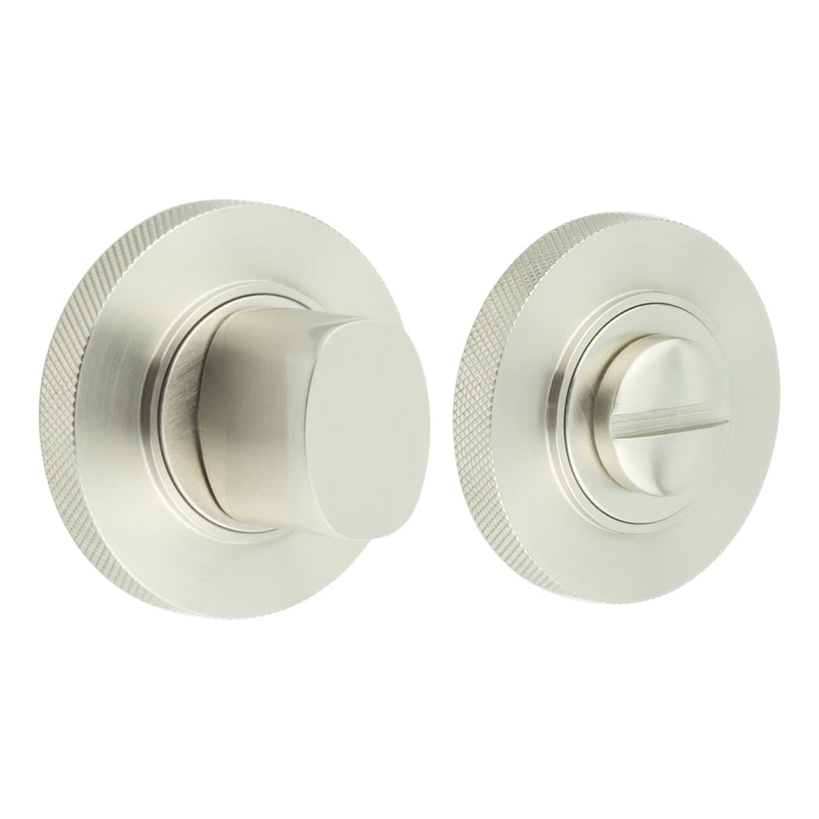 Inner 3 Turn & Release with Knurled Rose - 47mm Diameter - Satin Nickel