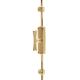 Fluted Knob Locking Espagnolette Bolt - 2400 x 38mm - Polished Brass
