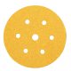 Gold Sanding Disc 7 Hole - 150mm Diameter - Grit 80 - Pack of 100