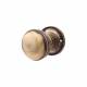 Antique Brass Ringed Mortice Door Knob - 65mm Rose Diameter