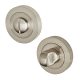 Bathroom Turn & Release - 50mm Diameter - Satin Nickel