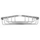 Wirework Small Corner Shower Soap Dish Basket - 40 x 195 x 120mm - Mild Steel