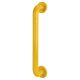 Golden Yellow Nylon D-Bar Door Pull Handle on Rose - Screw Fix - 425mm c/c