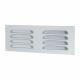 Hooded Louvre Vent - 242 x 89mm - 3344mm² Free Air Flow - Satin Aluminium