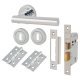 Polished Chrome 3 Lever Sashlock Door Handles on Rose Pack - Bella Range