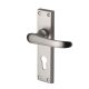 Marcus Satin Nickel Euro Lock Door Handles - Windsor Range - 154 x 40mm