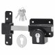 Locking Long Throw Gate Lock - 50mm Gate Thickness - Double Euro Cylinder - 316 Stainless Steel