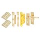 Polished Brass Victorian Straight 3 Lever Sashlock Door Handles Pack