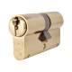 10 Pin 64mm Euro Double Cylinder - 32 + 32mm - Polished Brass - Keyed Alike