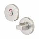 Bathroom Turn & Release with Indicator - 53mm Diameter - Satin Aluminium