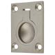 Rectangular Flush Ring Cabinet Pull Handle - 48 x 38mm - Satin Stainless Steel