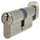 5 Pin 70mm Euro Thumbturn Cylinder - 35mm Turn + 35mm - Pol Nickel - Keyed to Differ