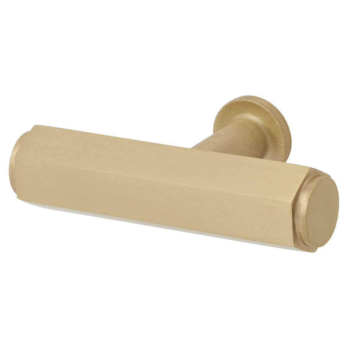 Vesper Hex 14mm T-Bar Cabinet Knob - 55 x 33mm - Satin Brass
