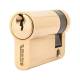 5 Pin 46mm Euro Single Cylinder - 35 + 11mm - Polished Brass - Keyed to Differ