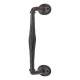 Antique Black Iron Offset Door Pull Handle - Screw Fix - 243 x 50mm