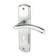 Marcus Satin/Polished Chrome Keyhole Lock Door Handles - Centaur Range - 189 x 48mm