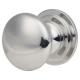 Victorian Turned Round Cabinet Knob - 25mm Diameter - Polished Chrome