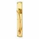 Polished Brass Offset Door Pull Handle on Plate - Screw Fix - 450 x 75mm - RH