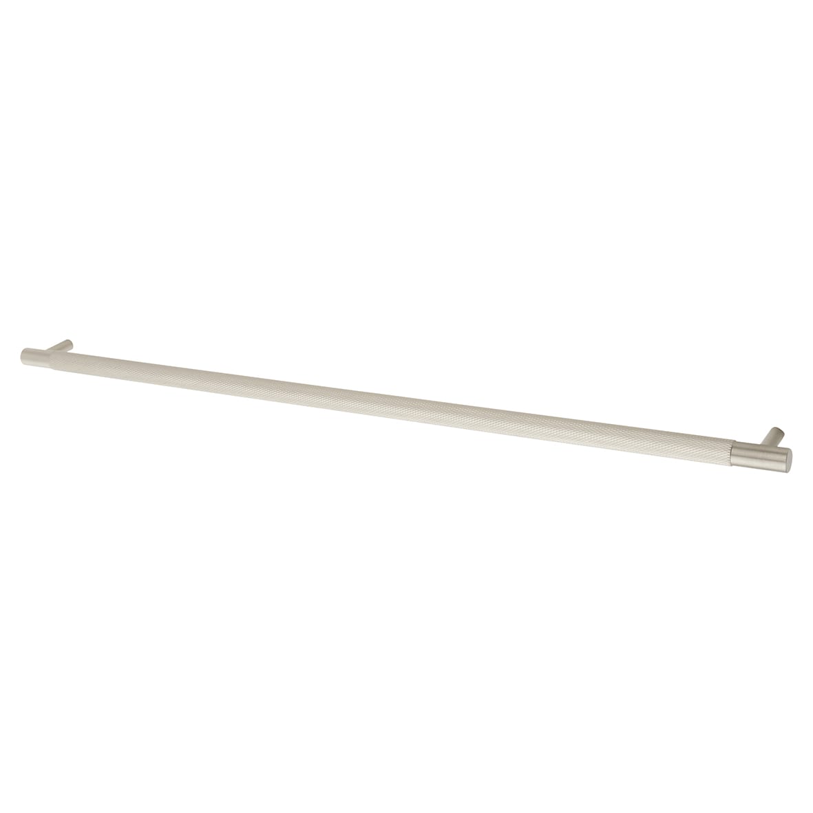 Brunel 13mm Knurled T-Bar Cabinet Pull Handle - 448mm Centres - Satin Nickel