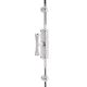 Fluted Knob Locking Espagnolette Bolt - 2400 x 38mm - Polished Chrome