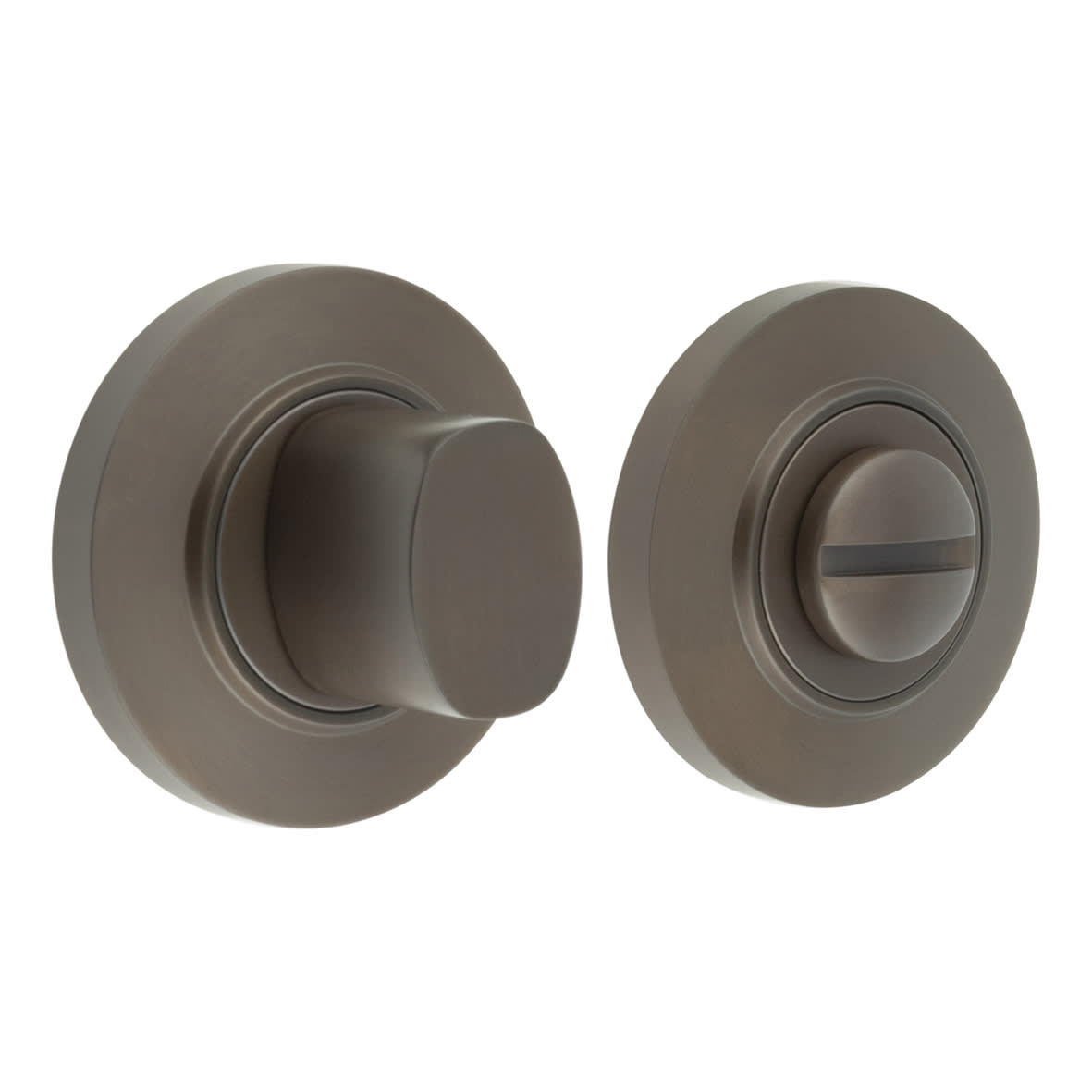 Inner 3 Turn & Release with Chamfered Rose - 47mm Diameter - Dark Bronze
