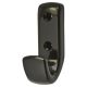 Nylon Single Coat Hook Face Fix - 62 x 20 x 35mm - Ebony Black