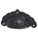 Edwardian Cabinet Cup Handle - 88mm Centres - Black Iron