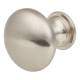 Domed Round Cabinet Knob - 30mm Diameter - Satin Nickel