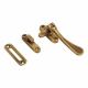 Marcus Spoon Mortice & Hook Plate Window Fastener - Reversible - Antique Brass
