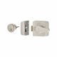 Deadlocking Nightlatch - 40mm Backset - Silver Case/Satin Chrome Cylinder