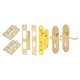 Polished Brass Victorian Summer Scroll 3 Lever Sashlock Door Handles Pack