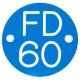 Fire Door Sign - Drilled - 50mm Diameter - Rigid Plastic - Blue