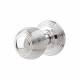 Polished Chrome Reeded Mortice Door Knob - 70mm Rose Diameter - Delamain Range