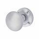 Satin Chrome Victorian Mortice Door Knob - 57mm Rose Diameter