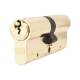 5 Pin 80mm Euro Double Cylinder - 40 + 40mm - Polished Brass - Keyed to Differ