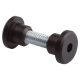 Hex Headed Bolt Through Fixing - 17-19mm Panels - Black Textured - Pack of 10