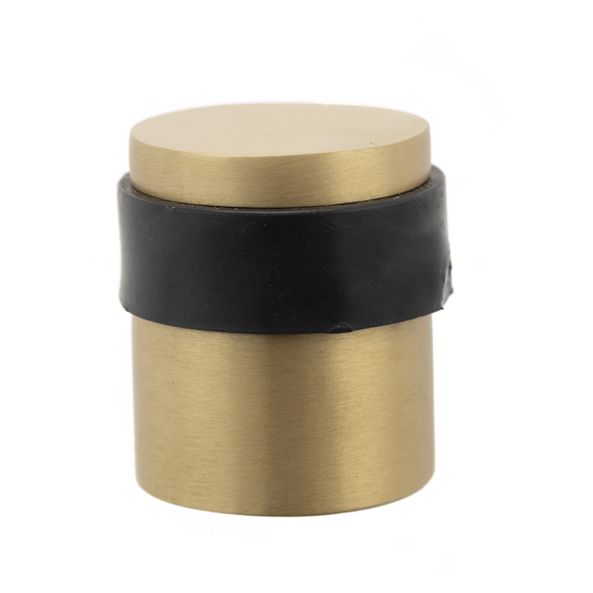 Cylinder Floor Door Stop - 38.5 x 35mm - Satin Brass