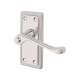 Polished Chrome Budget Rope Edge Scroll Latch Door - Short Plate - Mia Range - 105 x 48mm
