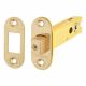 5mm Bolt Through Tubular Bathroom Deadbolt - 103mm Case - 82mm Backset - Radius - PVD Brass