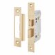 Contract Bolt Through Bathroom Lock - 65mm Case - 44mm Backset - Polished Brass