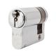 10 Pin 42mm Euro Single Cylinder - 32 + 10mm - Polished Chrome - Keyed Alike