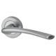 Satin Chrome Door Handles on Round Rose - Rimini Range