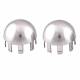 40mm Handrail System - Pair Domed End Caps - Brushed Nickel